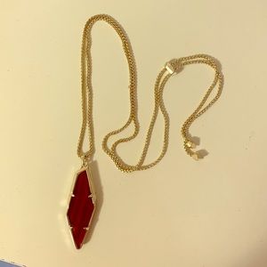 Kendra Scott maroon long necklace